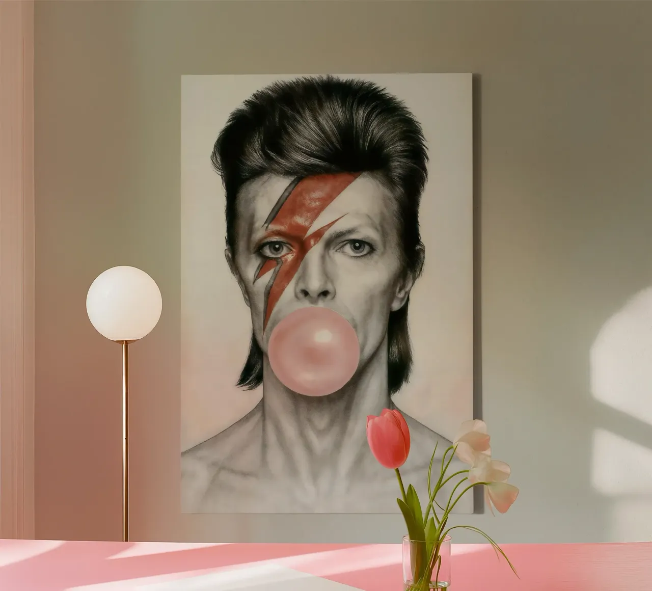 Bowie with a Pop tela con Cornice a cassetta da CNTRL