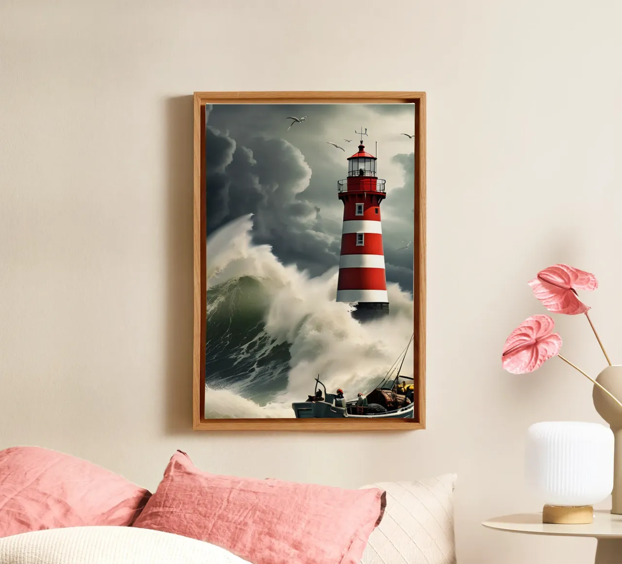Ocean Sturm 1 tela con Cornice a cassetta da kosinsart.gallery