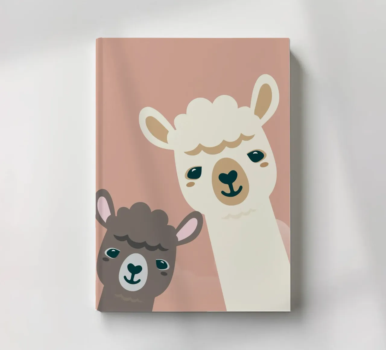 Two curious alpacas - funny animal duo notebook by namosh
