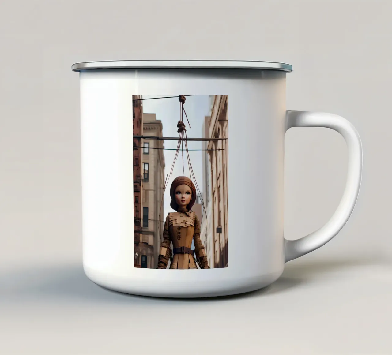 Holzfigur 1 tazza in smalto da kosinsart.gallery