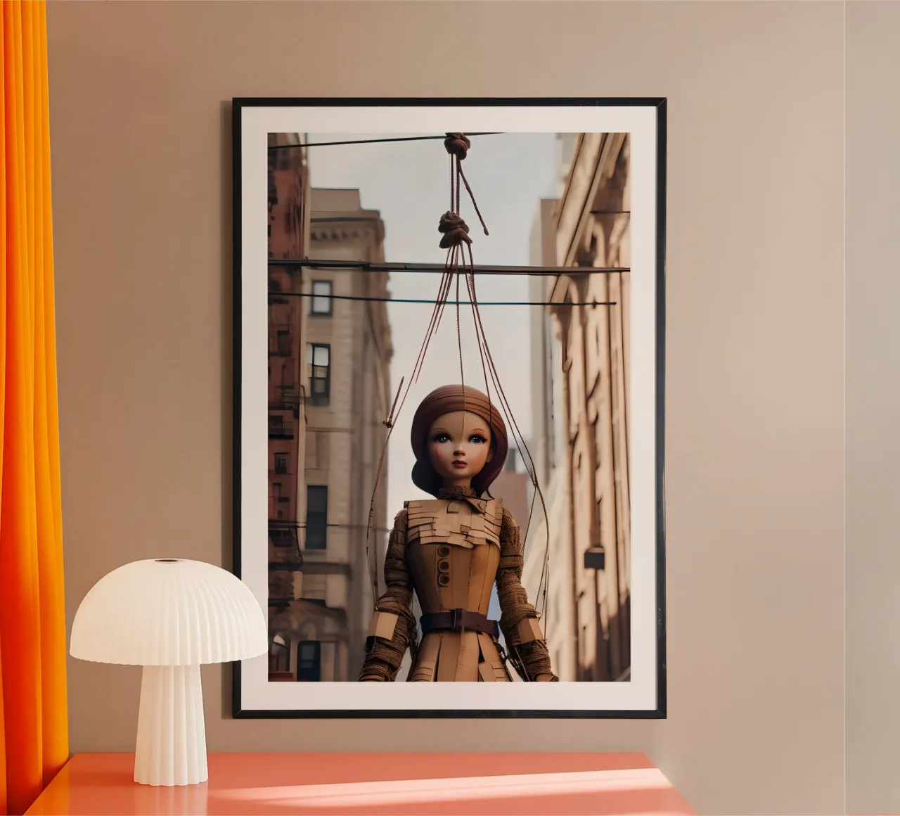 Holzfigur 1 poster con telaio in plastica da kosinsart.gallery