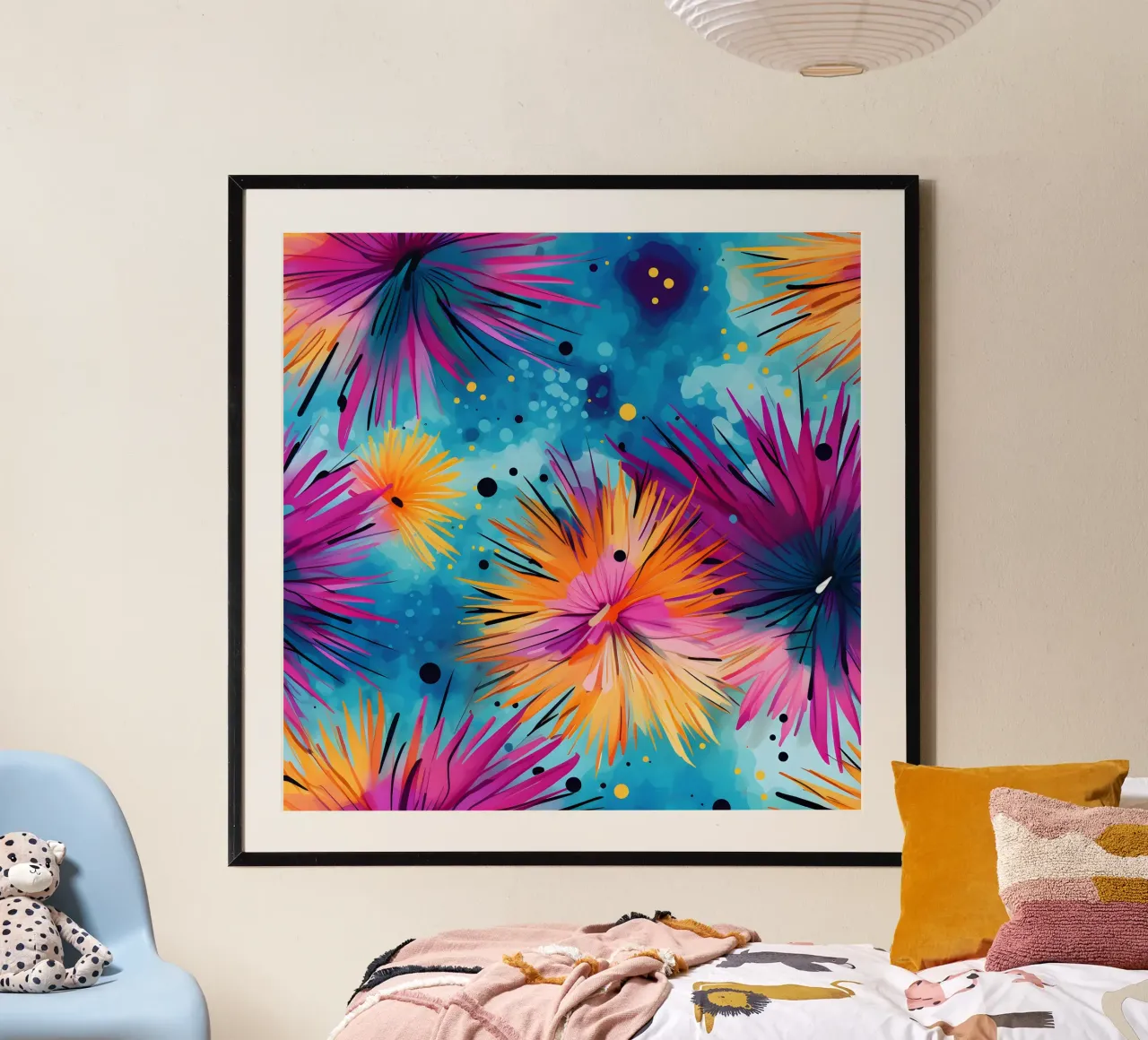 Cosmic Bloom Dandelions hahnemühle by Botanical Pattern House