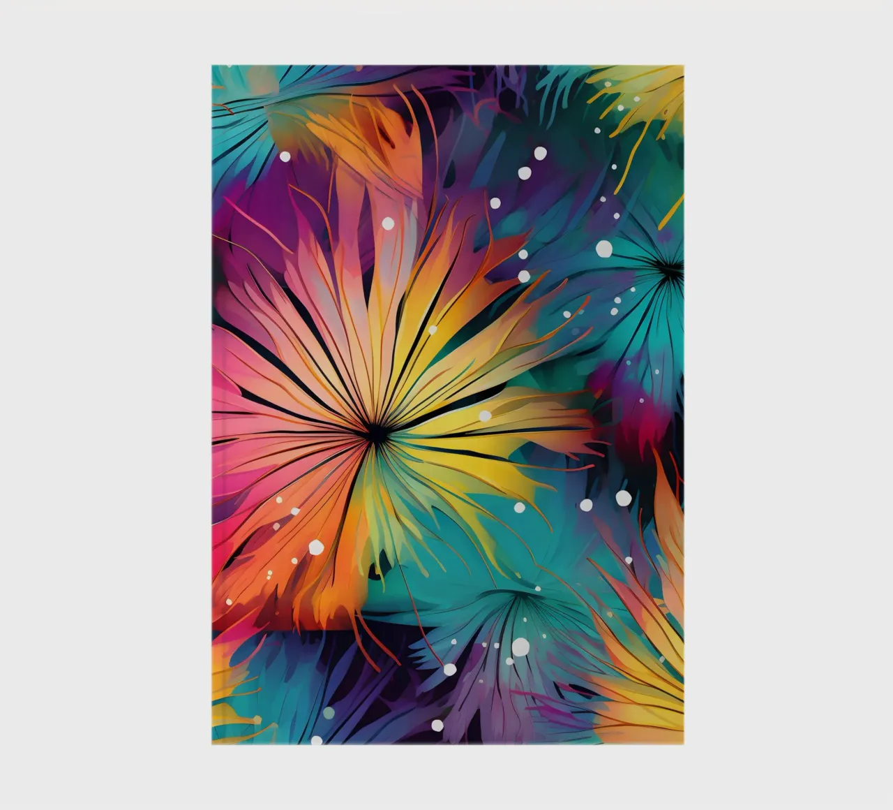 Cosmic Bloom Dandelions notebook by Botanical Pattern House