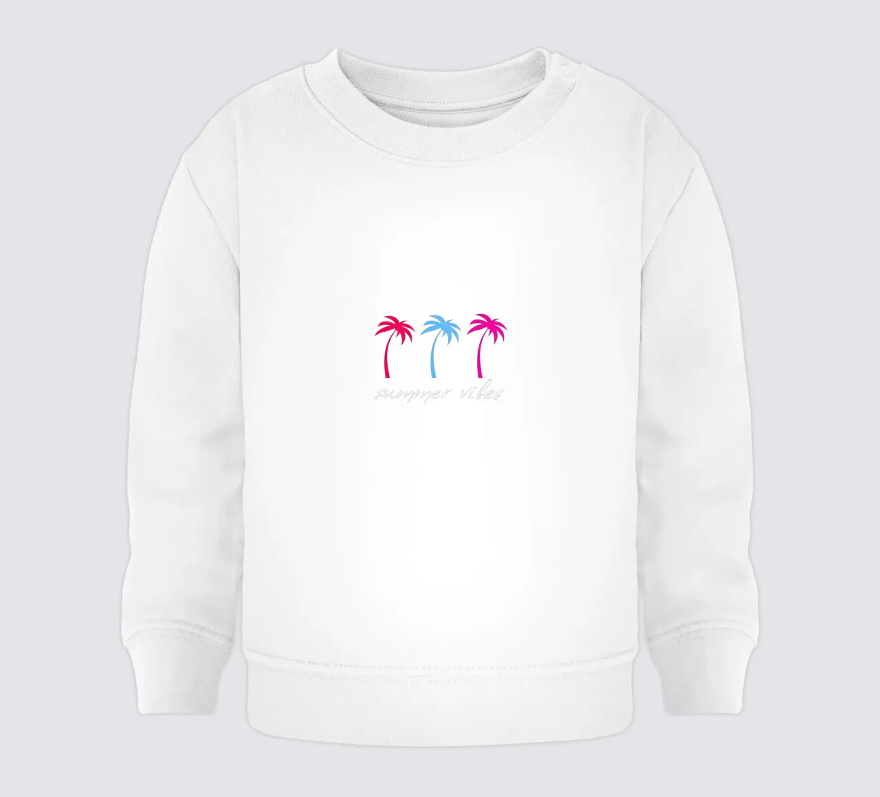 Summer Vibes lettering with colourful palm trees baby sweatshirt by ArtDesign by KBK