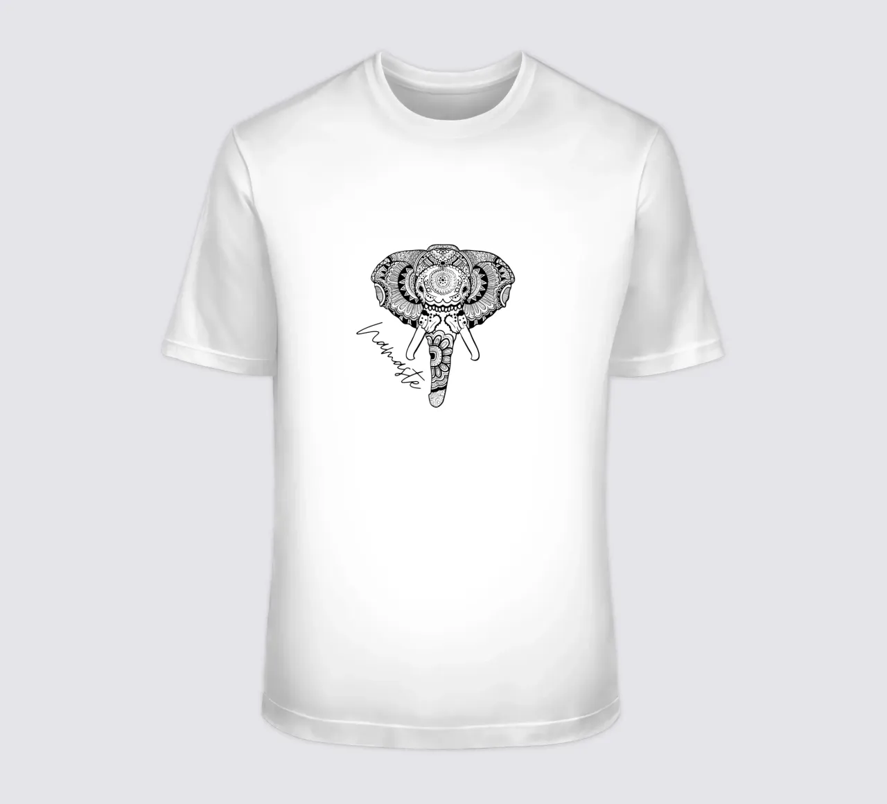 Elefante Namaste in stile mandala boho t-shirt da ArtDesign by KBK