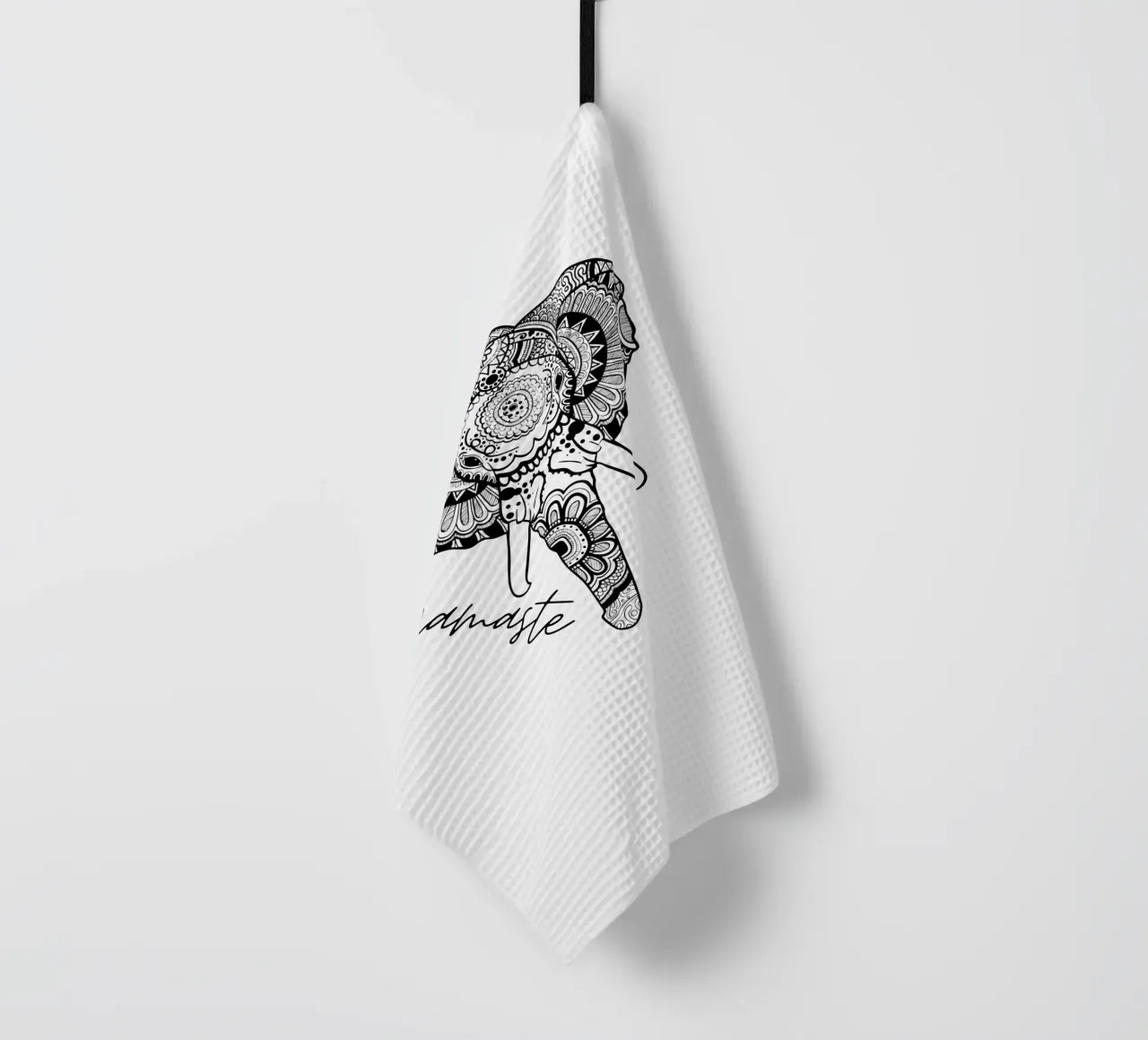Elefante Namaste in stile mandala boho canovaccio da cucina da ArtDesign by KBK