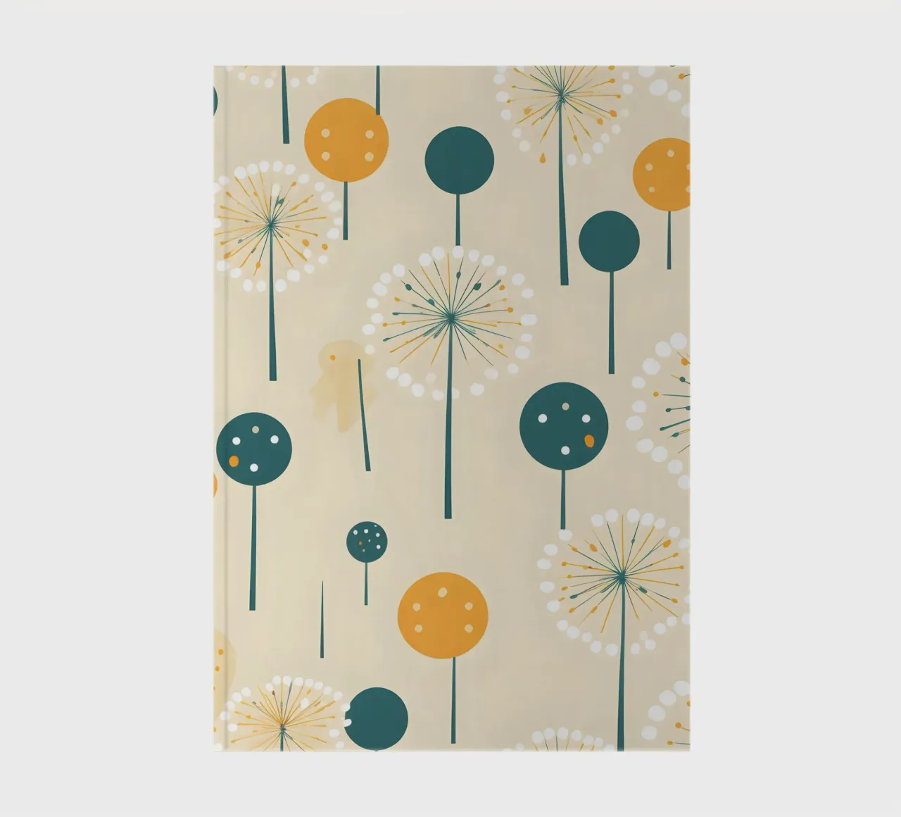 Amber Whimsy Dandelions notebook by Botanical Pattern House