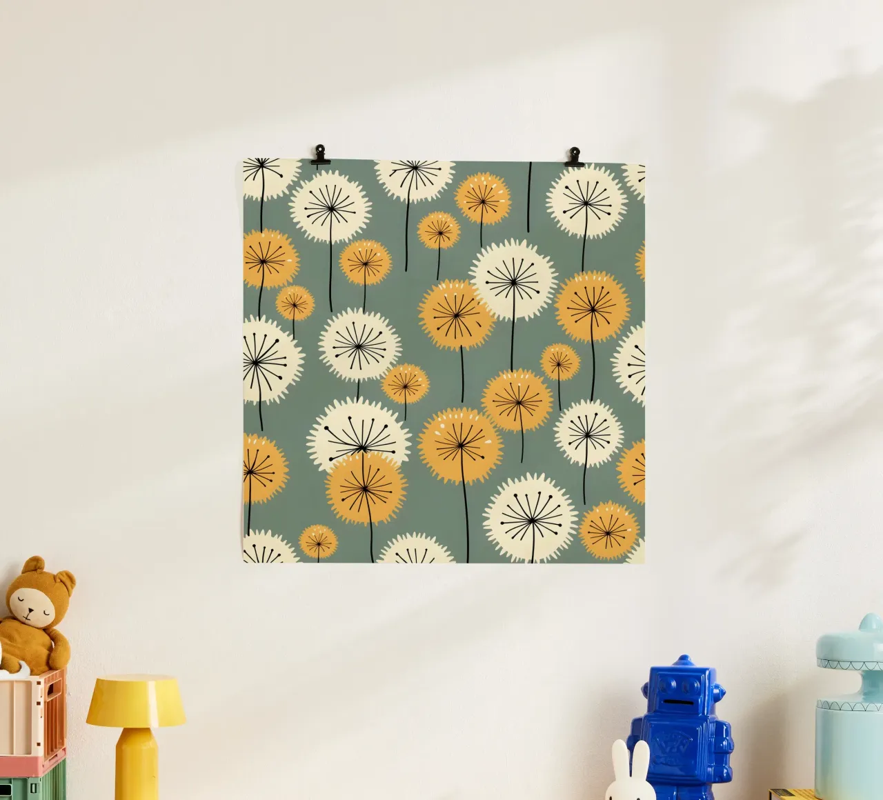 Amber Whimsy Dandelions hahnemühle by Botanical Pattern House