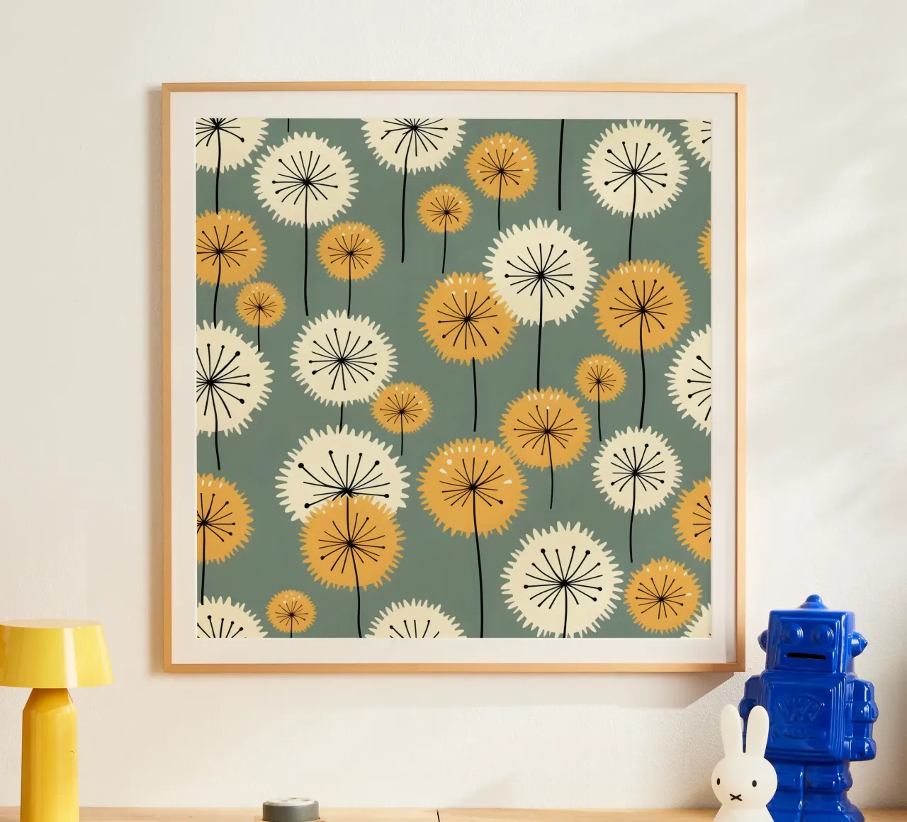 Amber Whimsy Dandelions hahnemühle by Botanical Pattern House