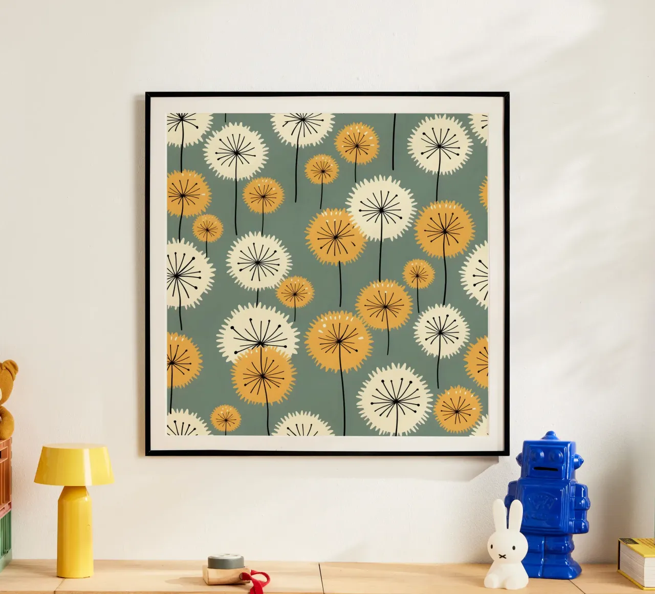 Amber Whimsy Dandelions hahnemühle by Botanical Pattern House