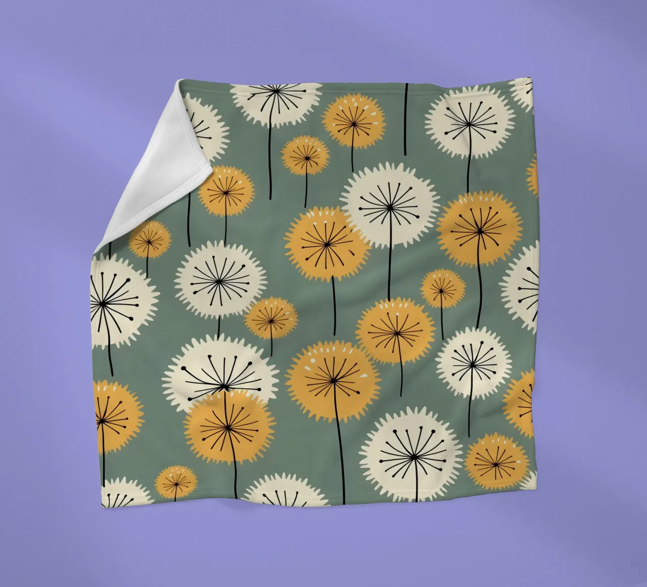 Amber Whimsy Pusteblumen Fleecedecke von Botanical Pattern House