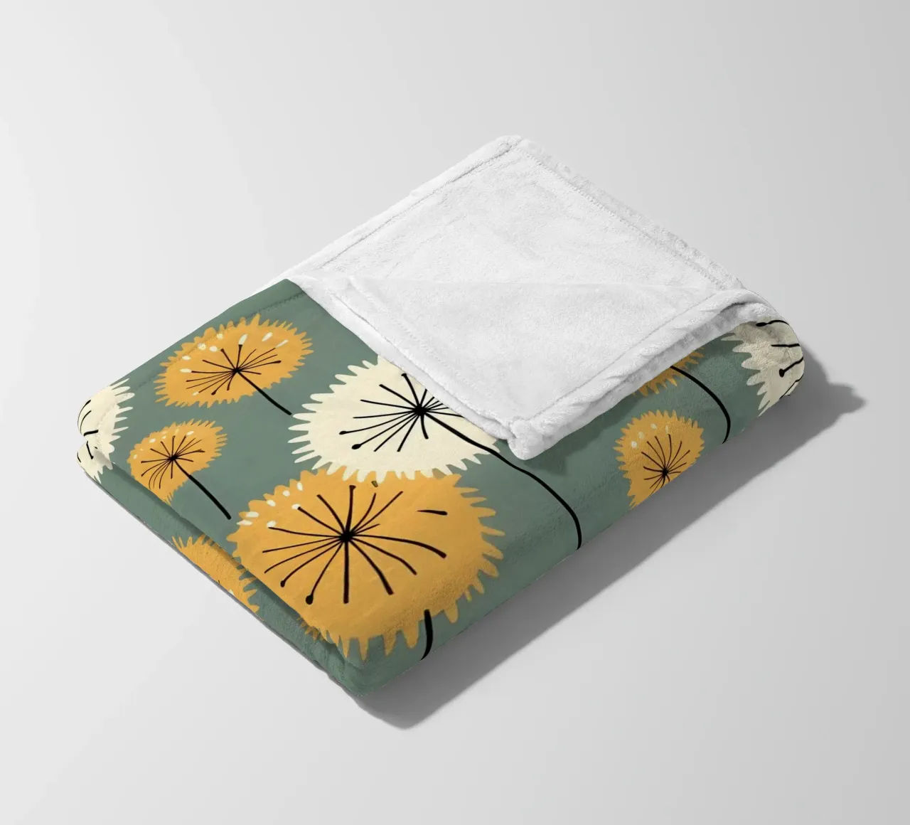 Amber Whimsy Pusteblumen Fleecedecke von Botanical Pattern House
