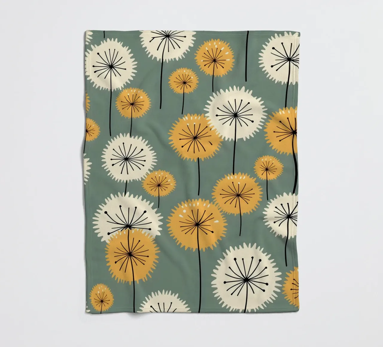 Amber Whimsy Pusteblumen Fleecedecke von Botanical Pattern House