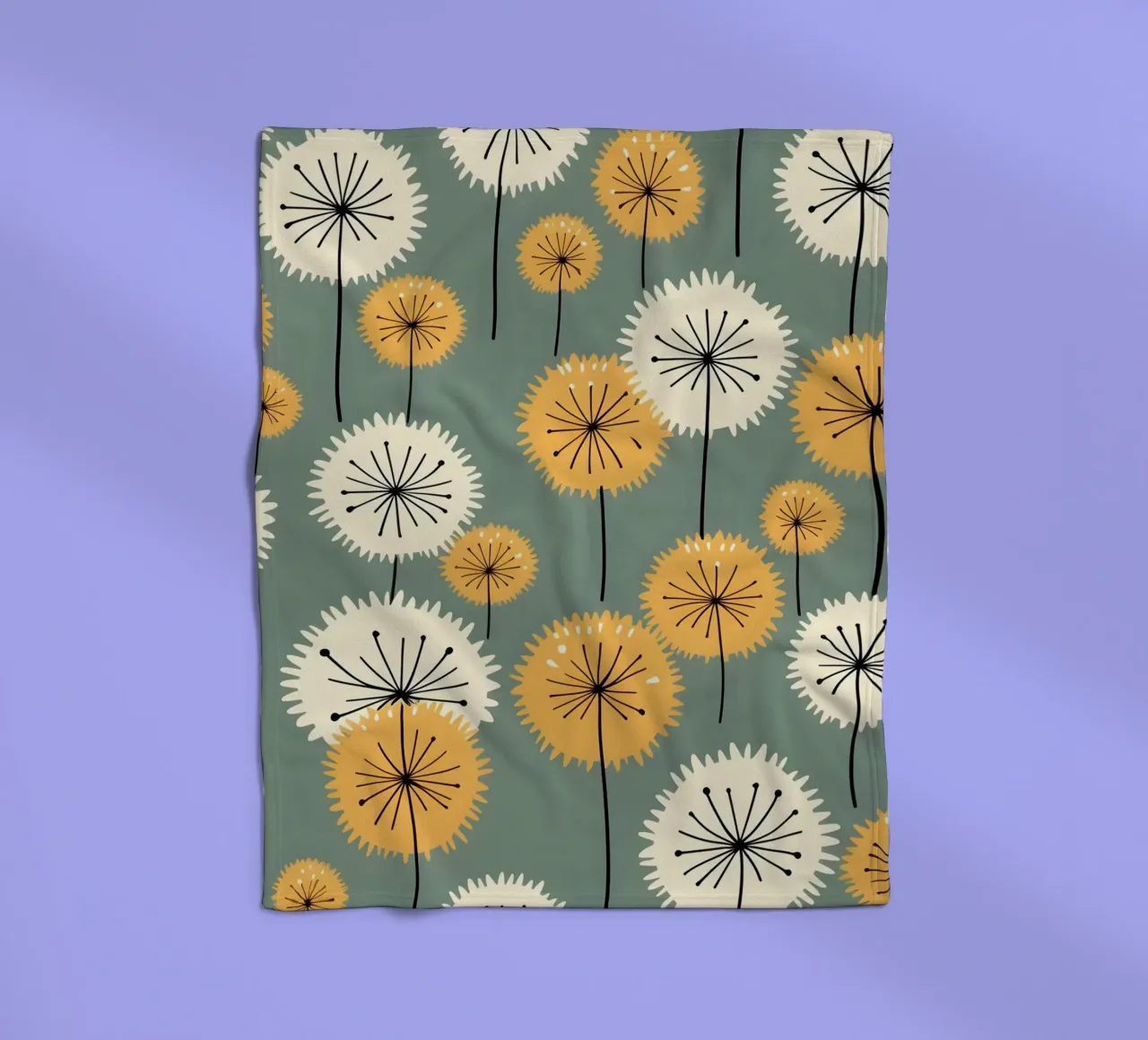 Amber Whimsy Pusteblumen Fleecedecke von Botanical Pattern House