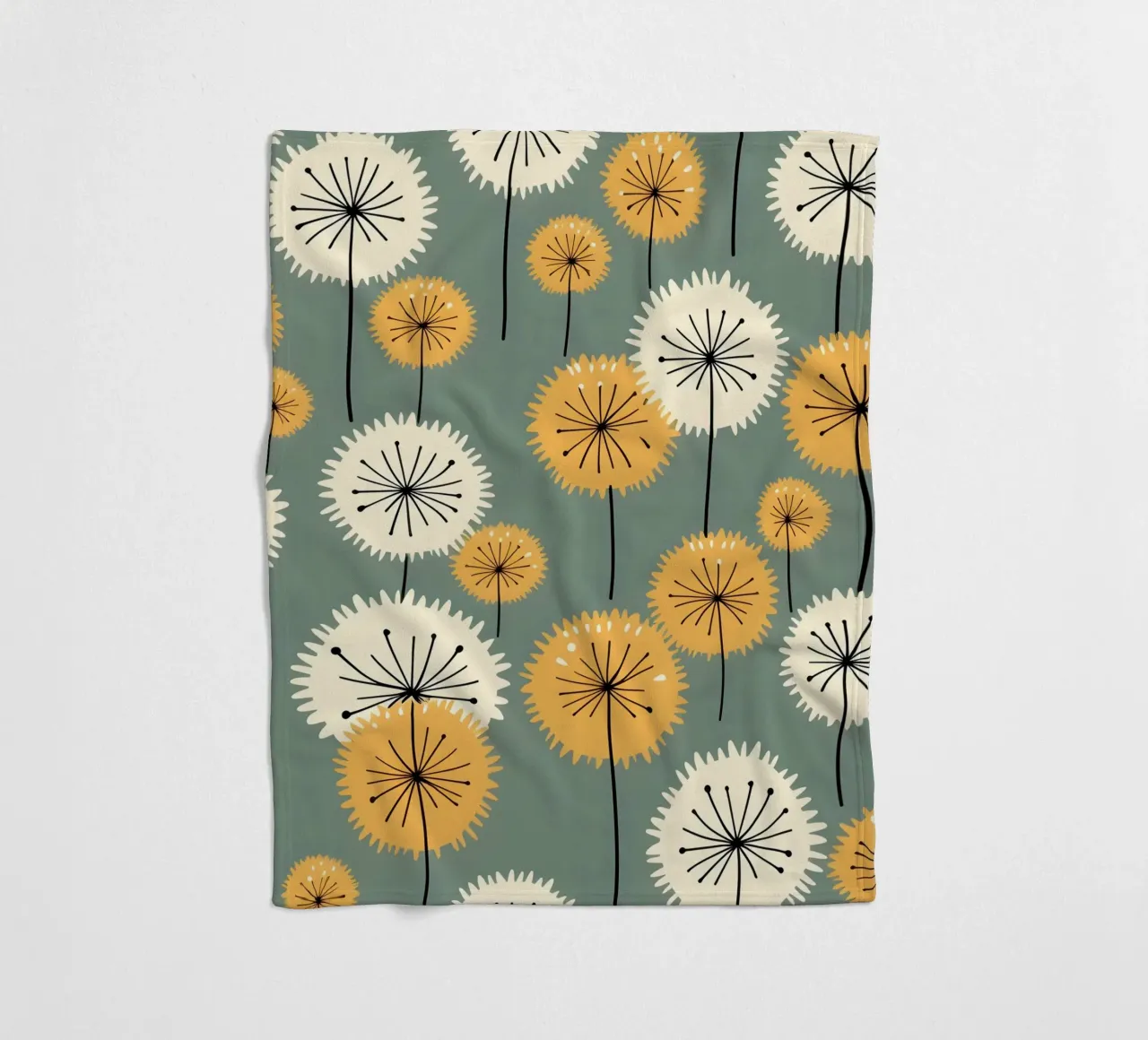 Amber Whimsy Pusteblumen Fleecedecke von Botanical Pattern House