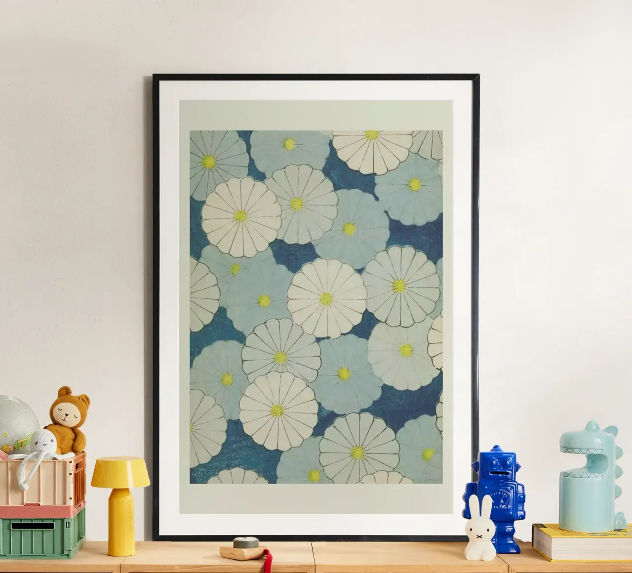 Shin-Bijutsukai - Floral poster con telaio in alluminio da Vintage by JUNIQE