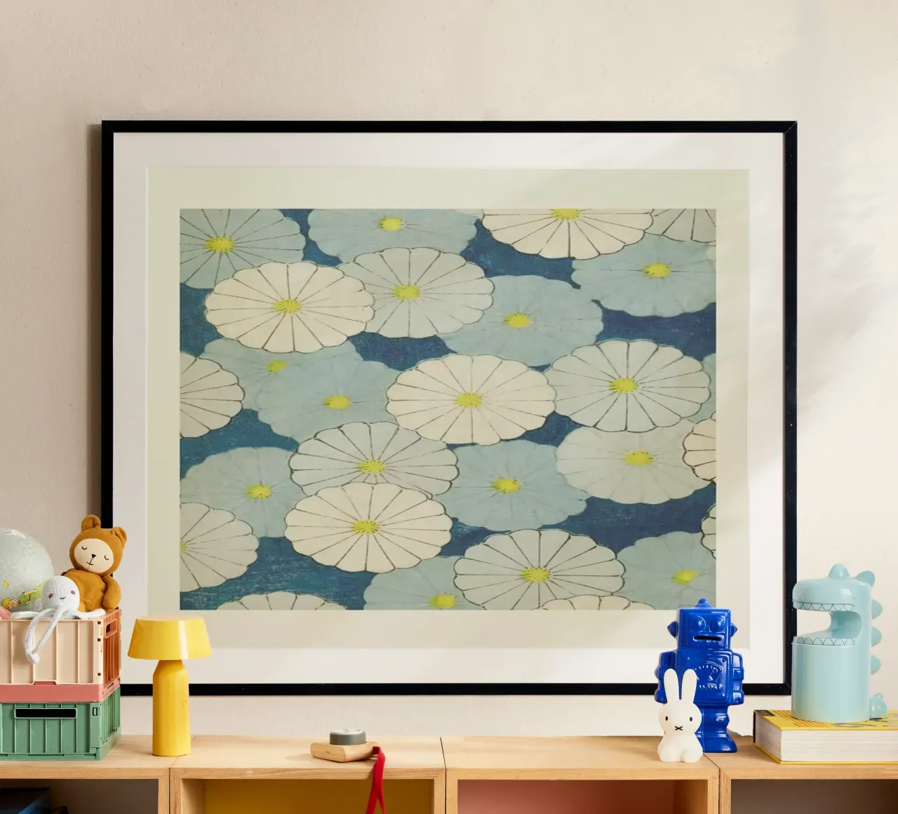 Shin-Bijutsukai - Floral poster con telaio in alluminio da Vintage by JUNIQE