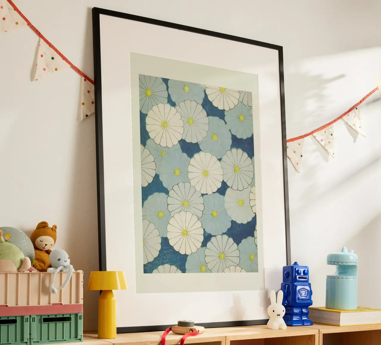 Shin-Bijutsukai - Floral poster con telaio in alluminio da Vintage by JUNIQE