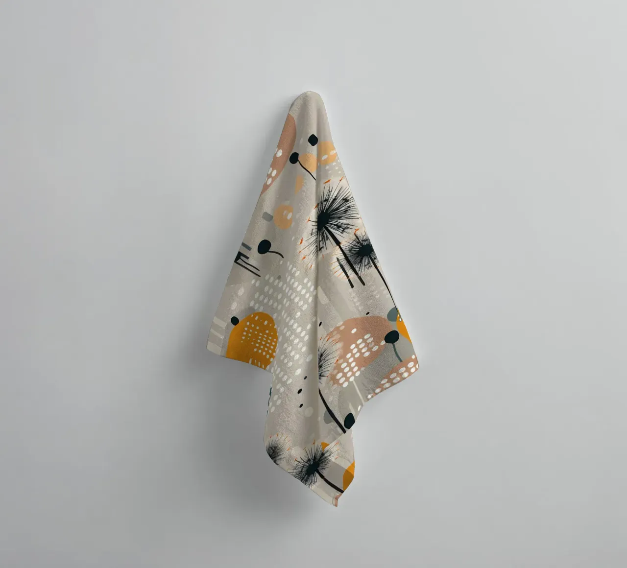 Amber Whimsy Dandelions towel by Botanical Pattern House