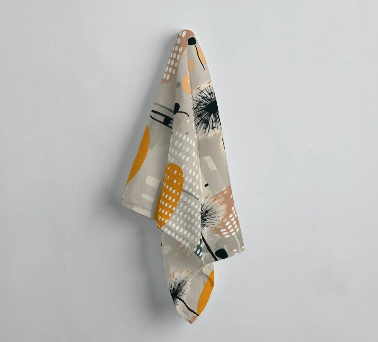 Amber Whimsy Dandelions towel by Botanical Pattern House