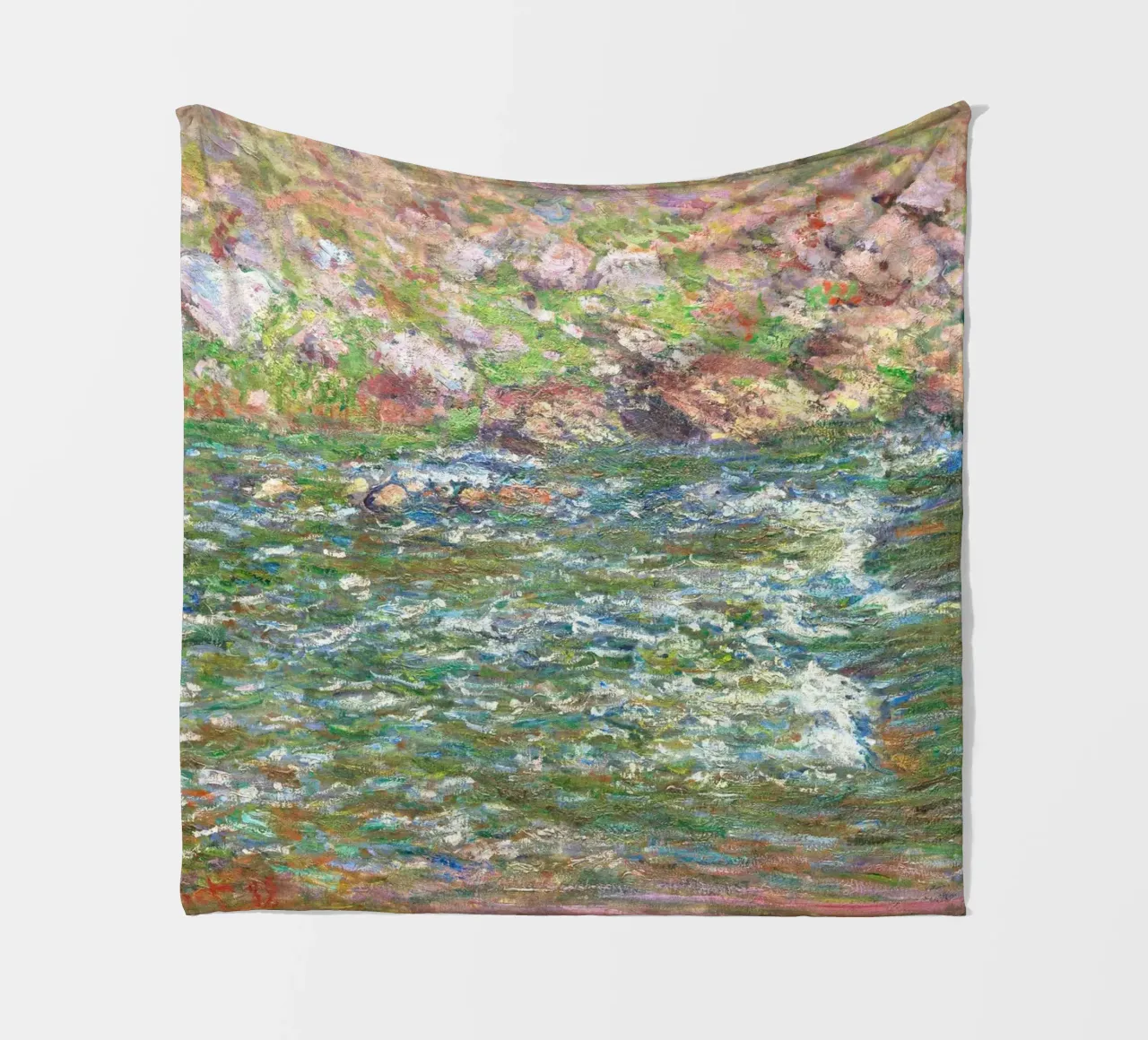 Rapide sulla Petite Creuse a Fresselines (1889) di Claude coperta in pile da Monet Art Prints