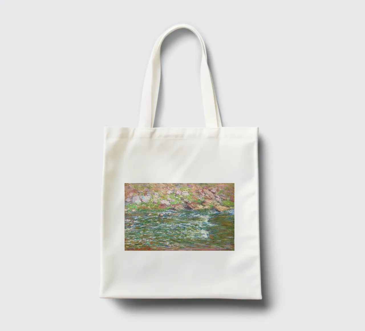 Rapids on the Petite Creuse at Fresselines (1889) by Claude tote bag by Monet Art Prints