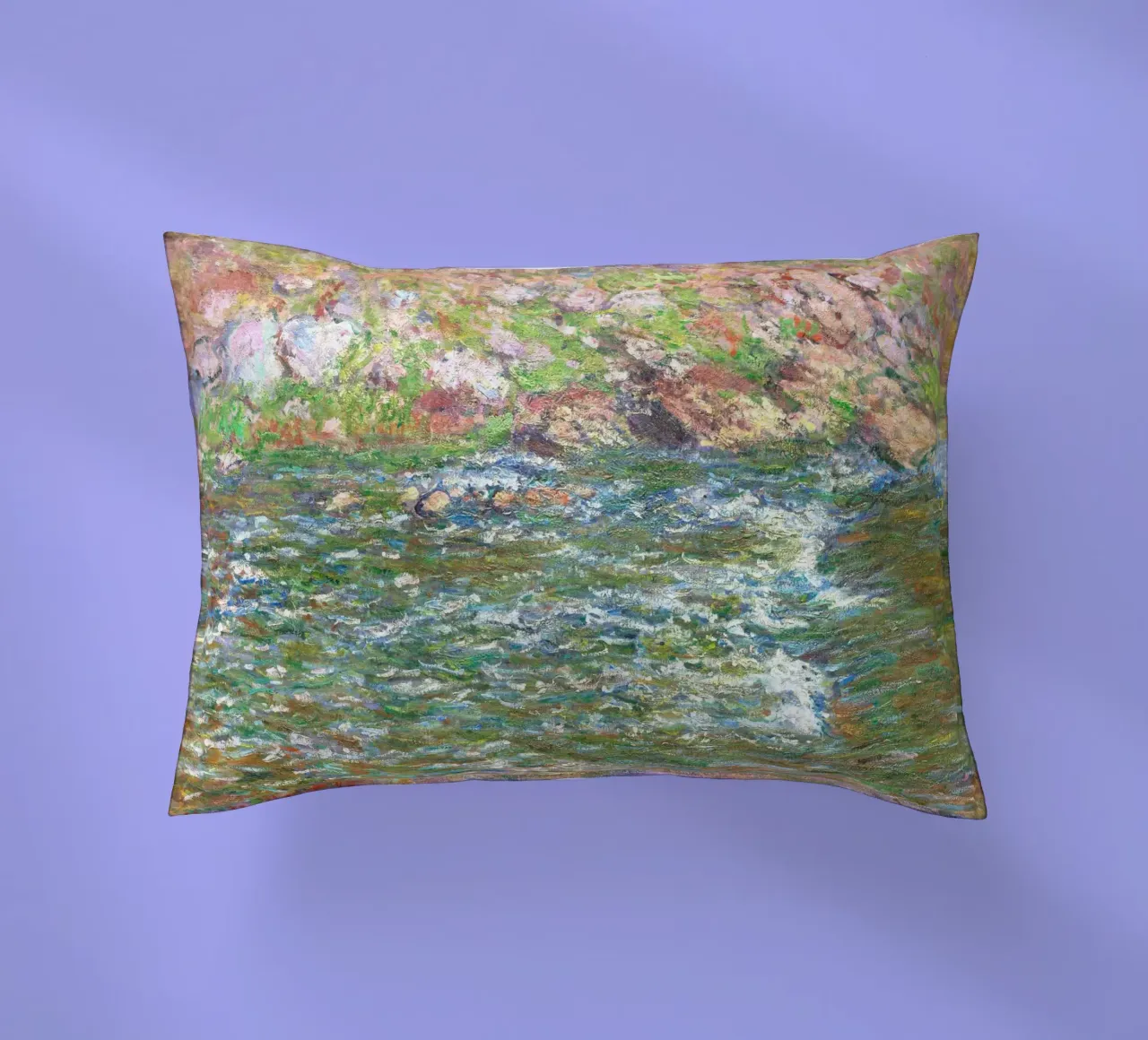 Rapide sulla Petite Creuse a Fresselines (1889) di Claude cuscino da Monet Art Prints