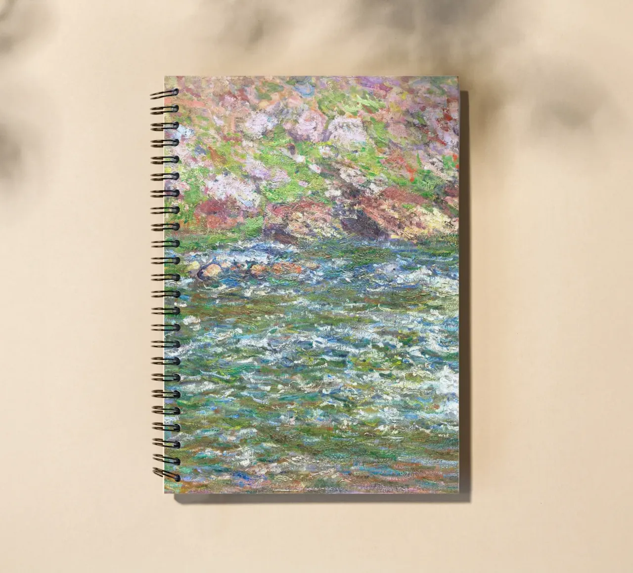 Rapids on the Petite Creuse at Fresselines (1889) by Claude spiral notebook by Monet Art Prints