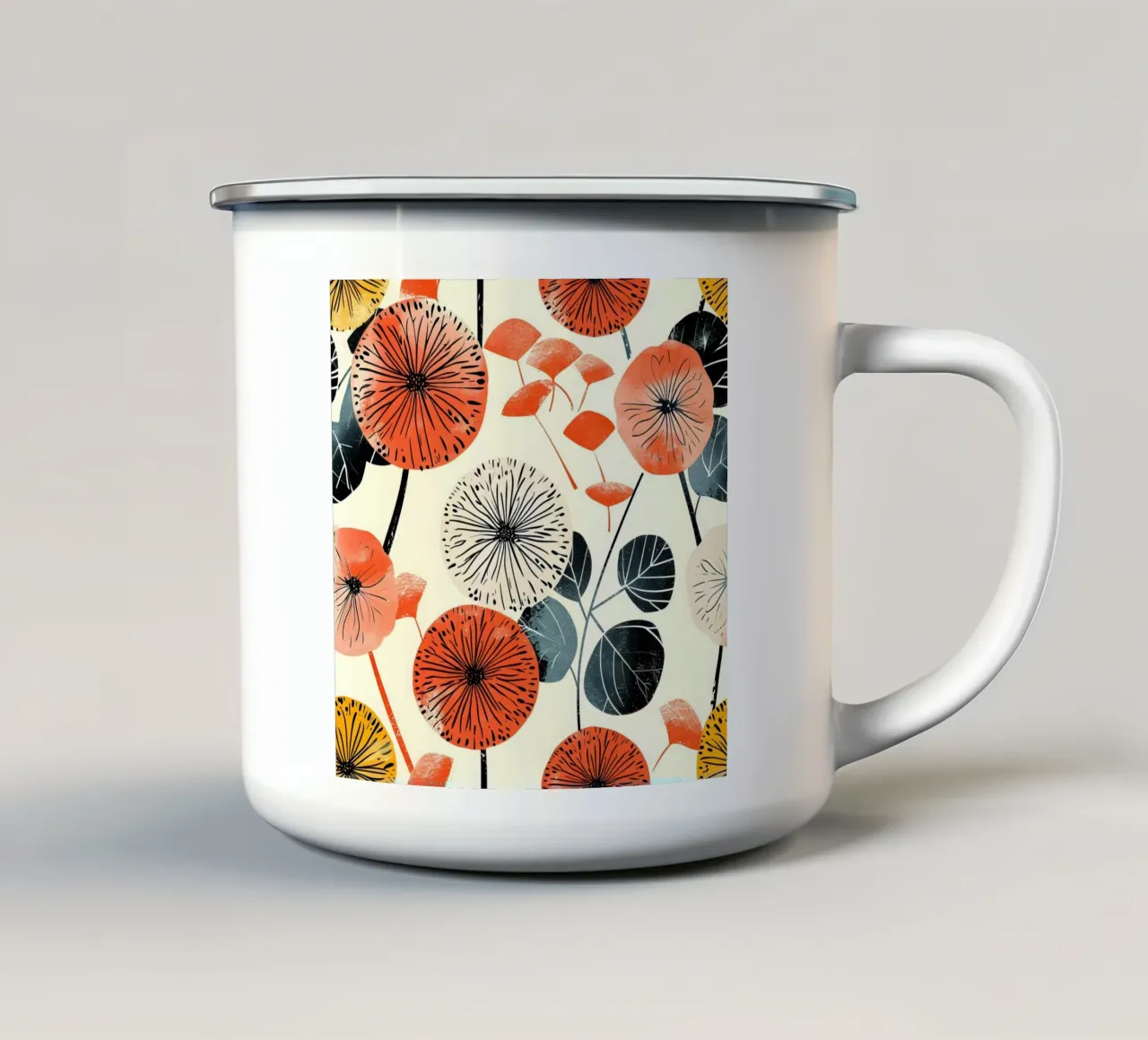 Fioritura del dente di leone tazza in smalto da Botanical Pattern House