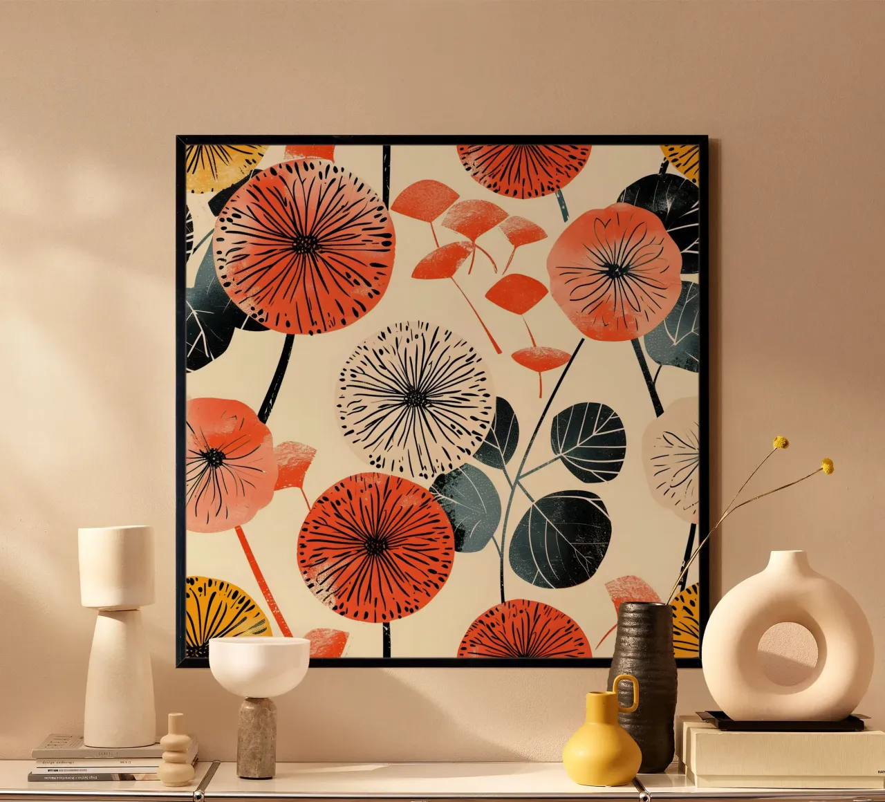 Flor de diente de león poster de Botanical Pattern House