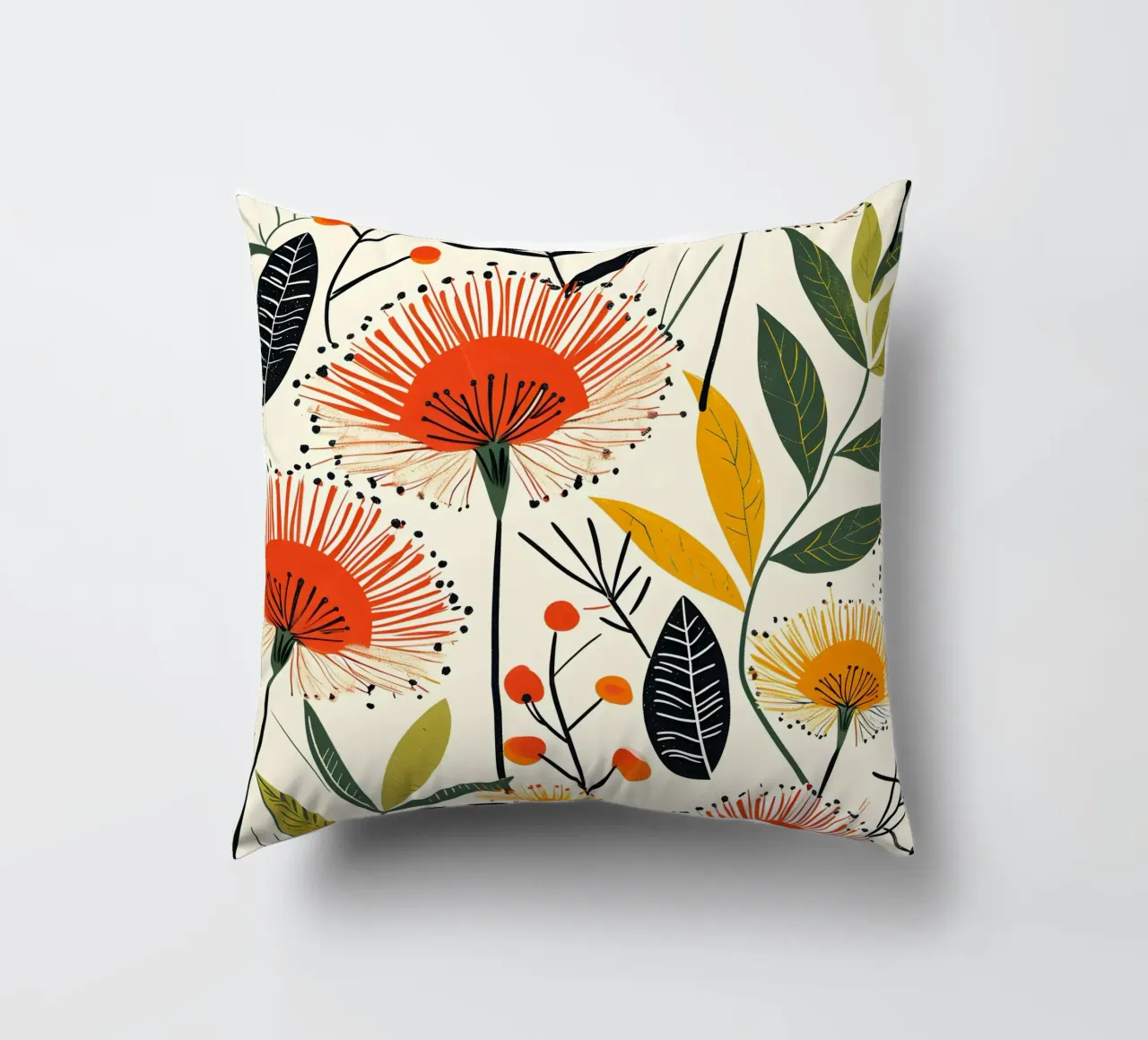 Fioritura del dente di leone cuscino da Botanical Pattern House