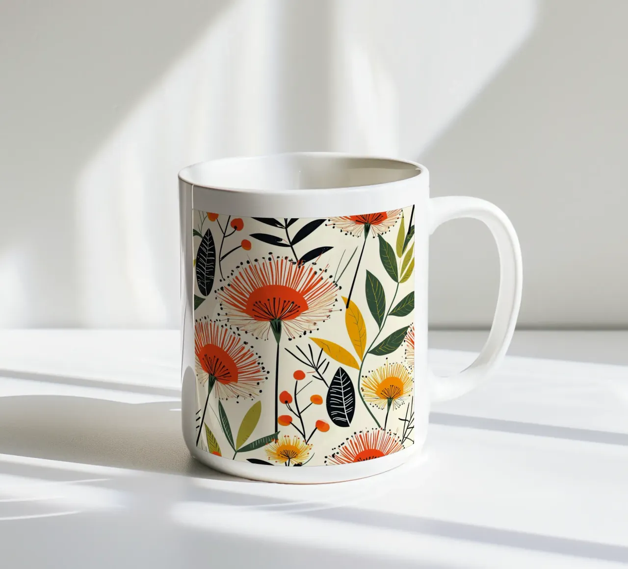 Fioritura del dente di leone tazza in ceramica da Botanical Pattern House