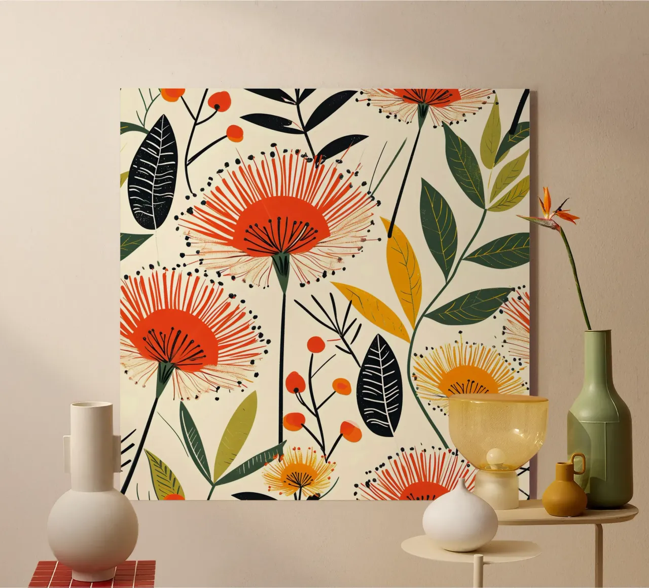 Flor de diente de león metacrilato de Botanical Pattern House