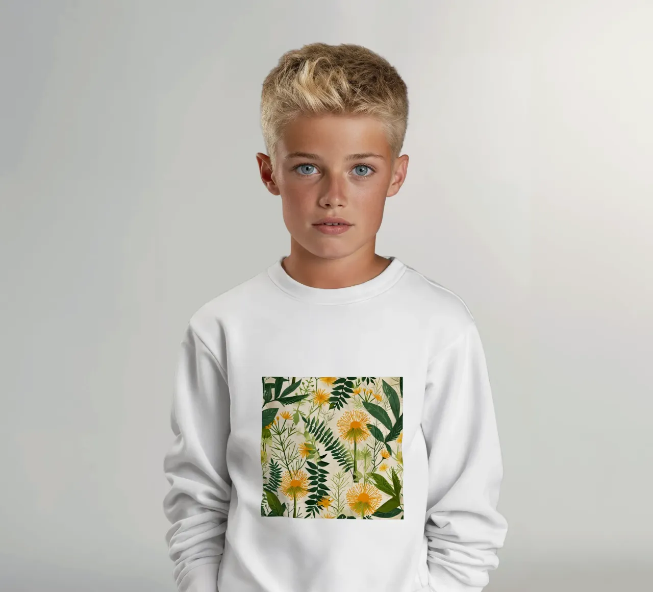 Fioritura del dente di leone felpa bambino da Botanical Pattern House