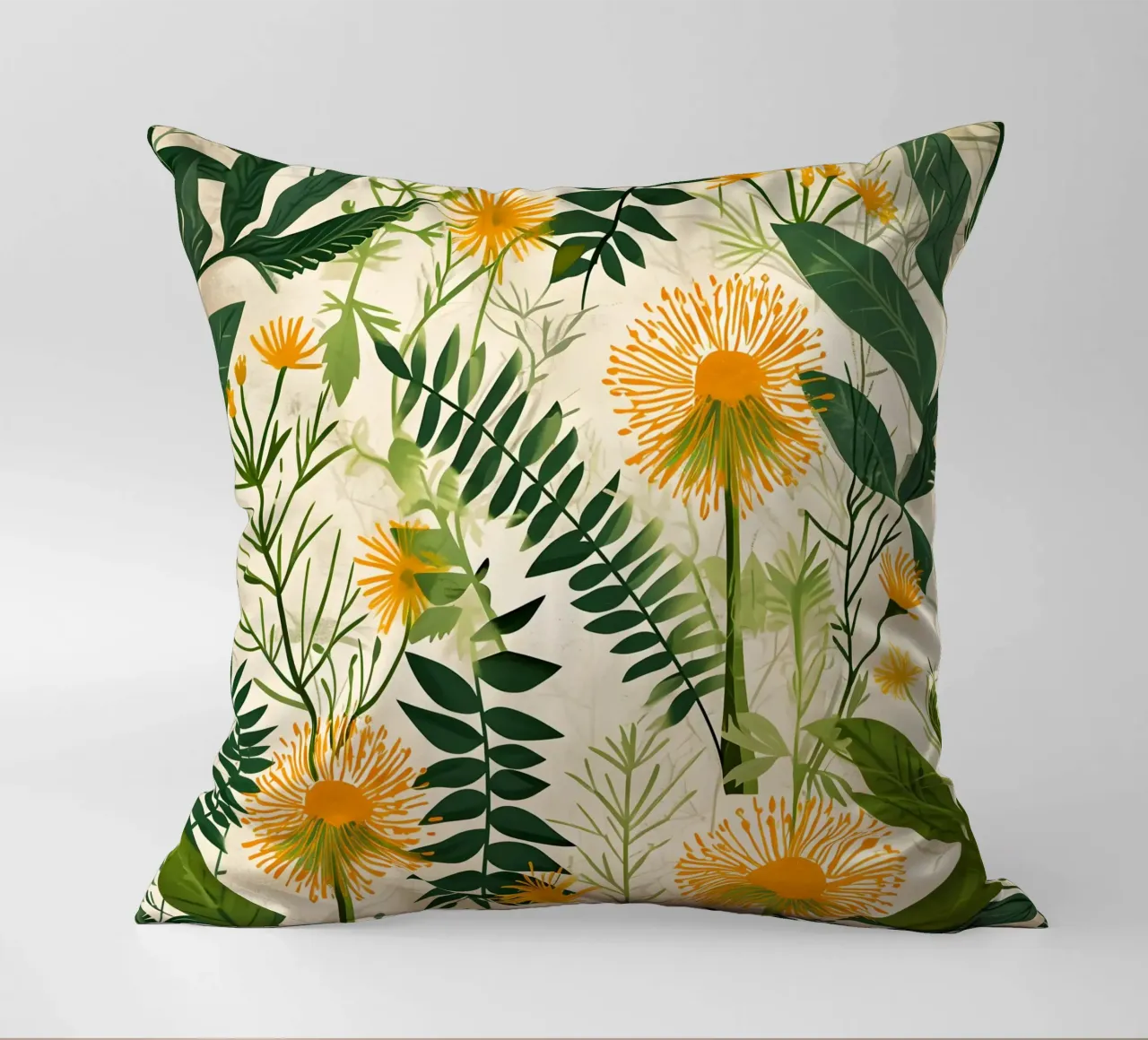 Fioritura del dente di leone cuscino da Botanical Pattern House