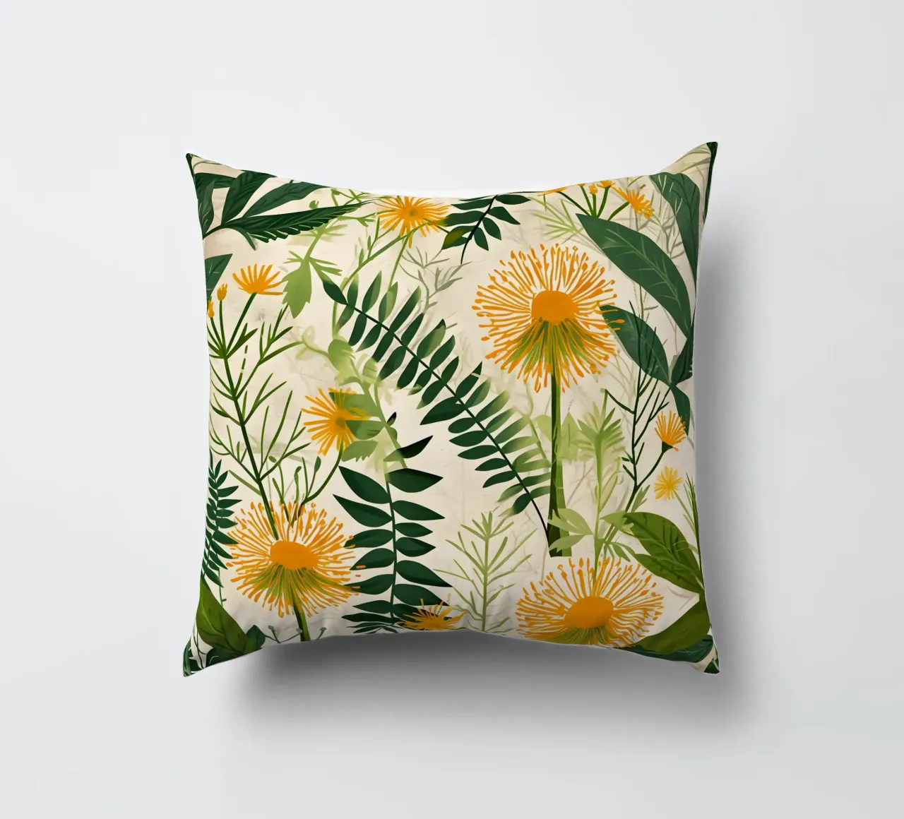 Fioritura del dente di leone cuscino da Botanical Pattern House