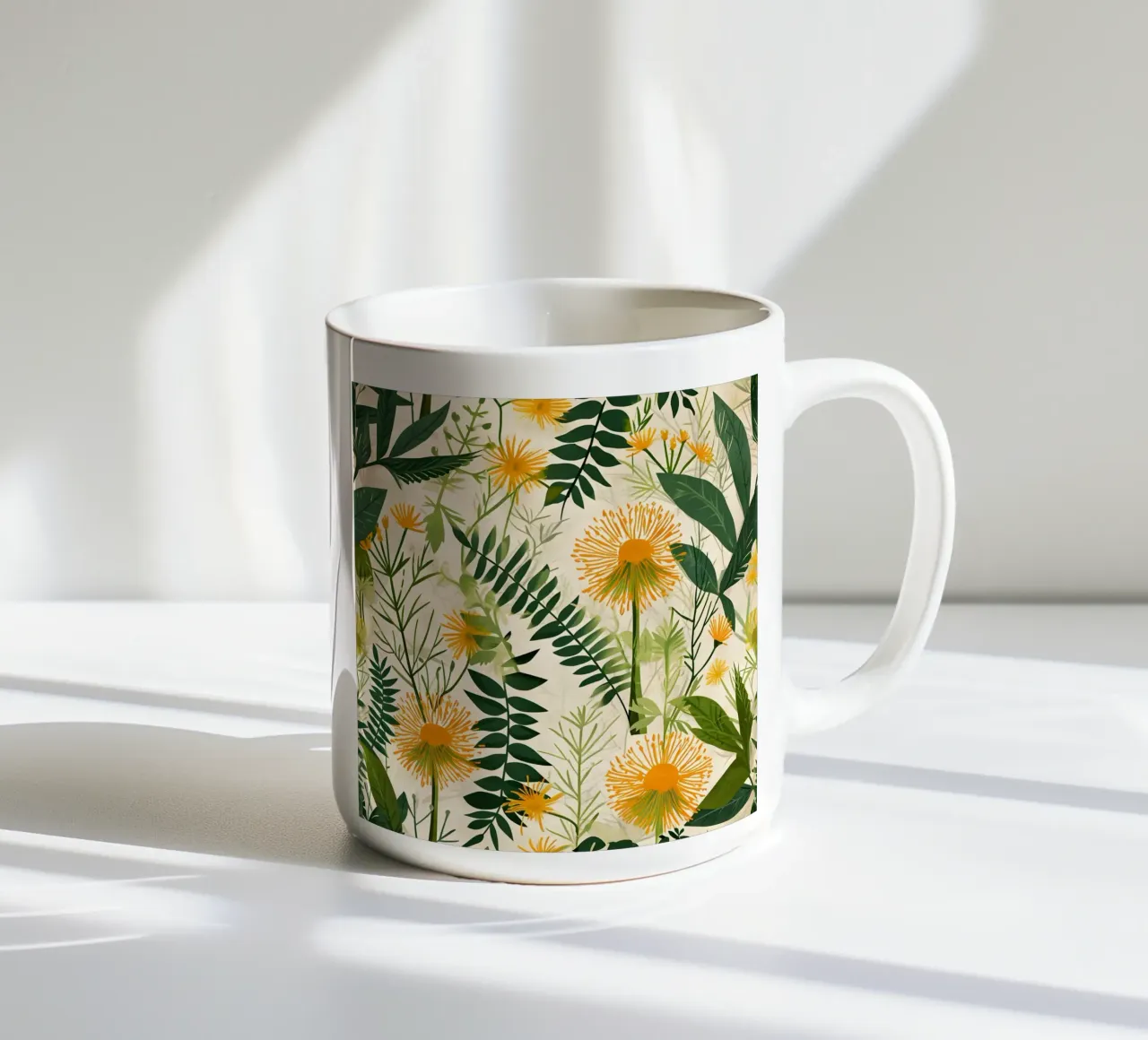 Fioritura del dente di leone tazza in ceramica da Botanical Pattern House