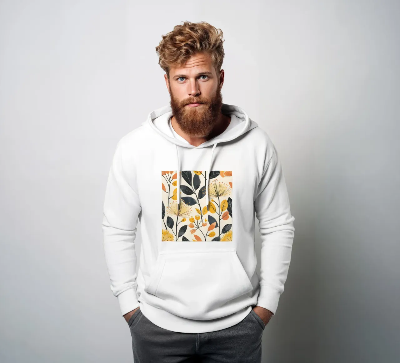 Flor de diente de león sudadera con capucha de Botanical Pattern House