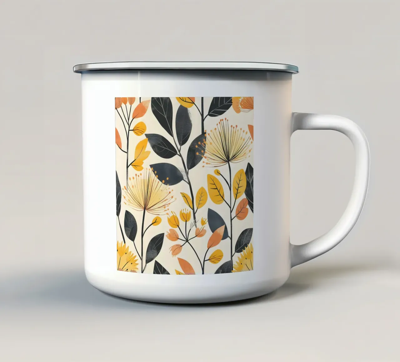 Fioritura del dente di leone tazza in smalto da Botanical Pattern House