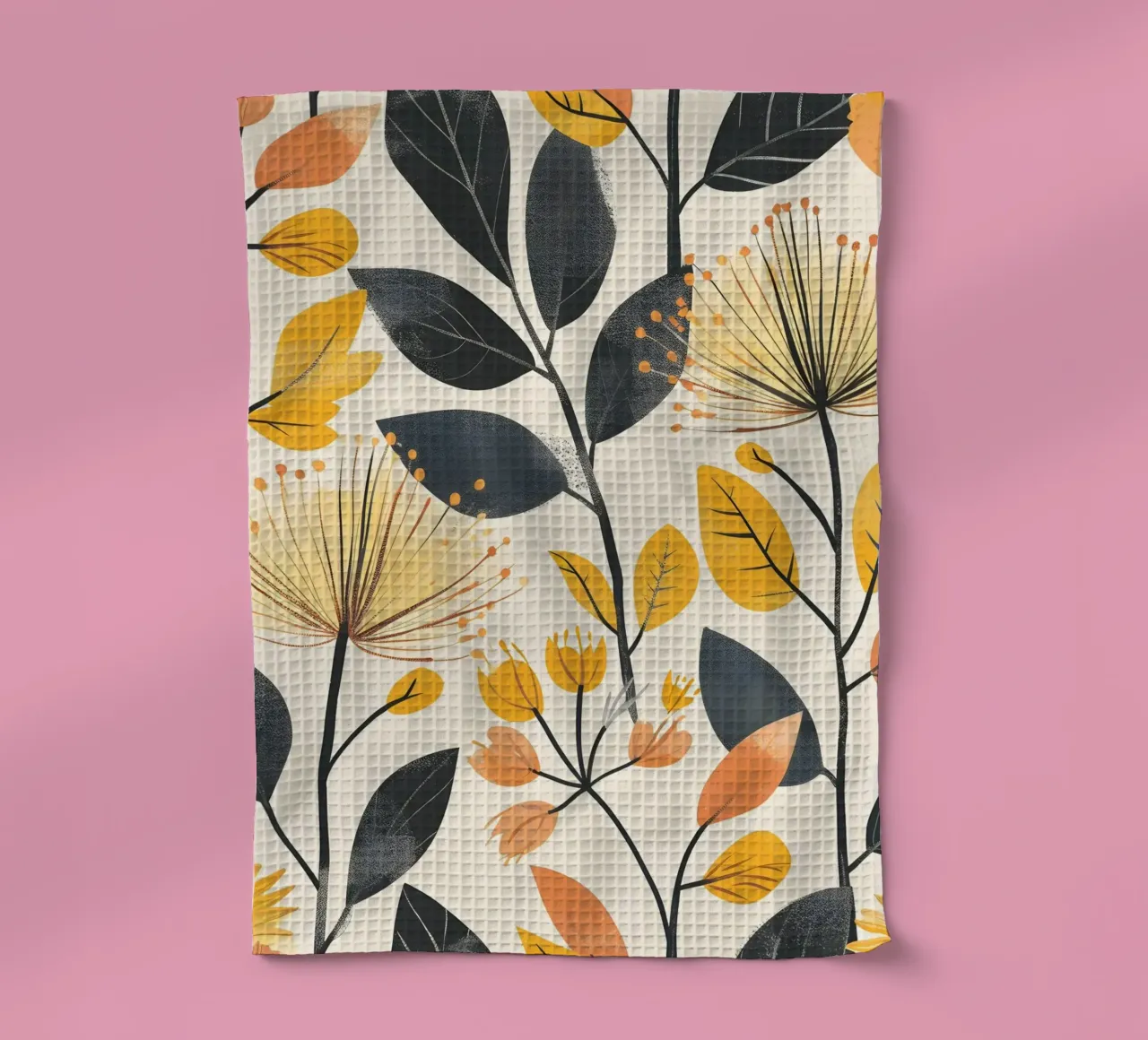 Fioritura del dente di leone canovaccio da cucina da Botanical Pattern House