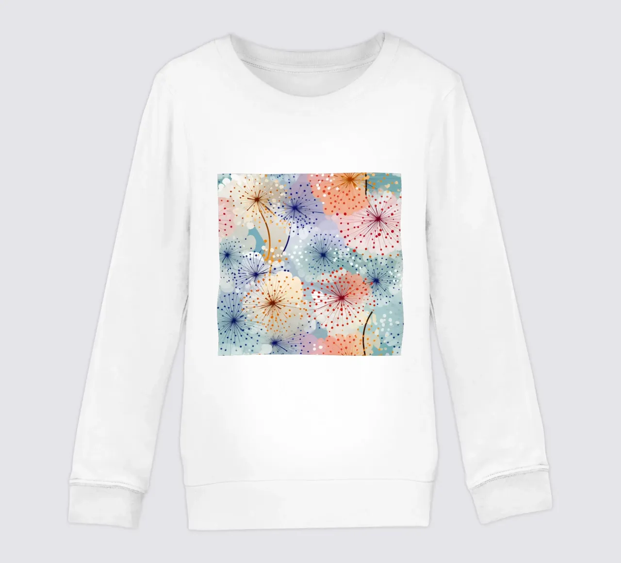 Denti di leone colorati felpa bambino da Botanical Pattern House
