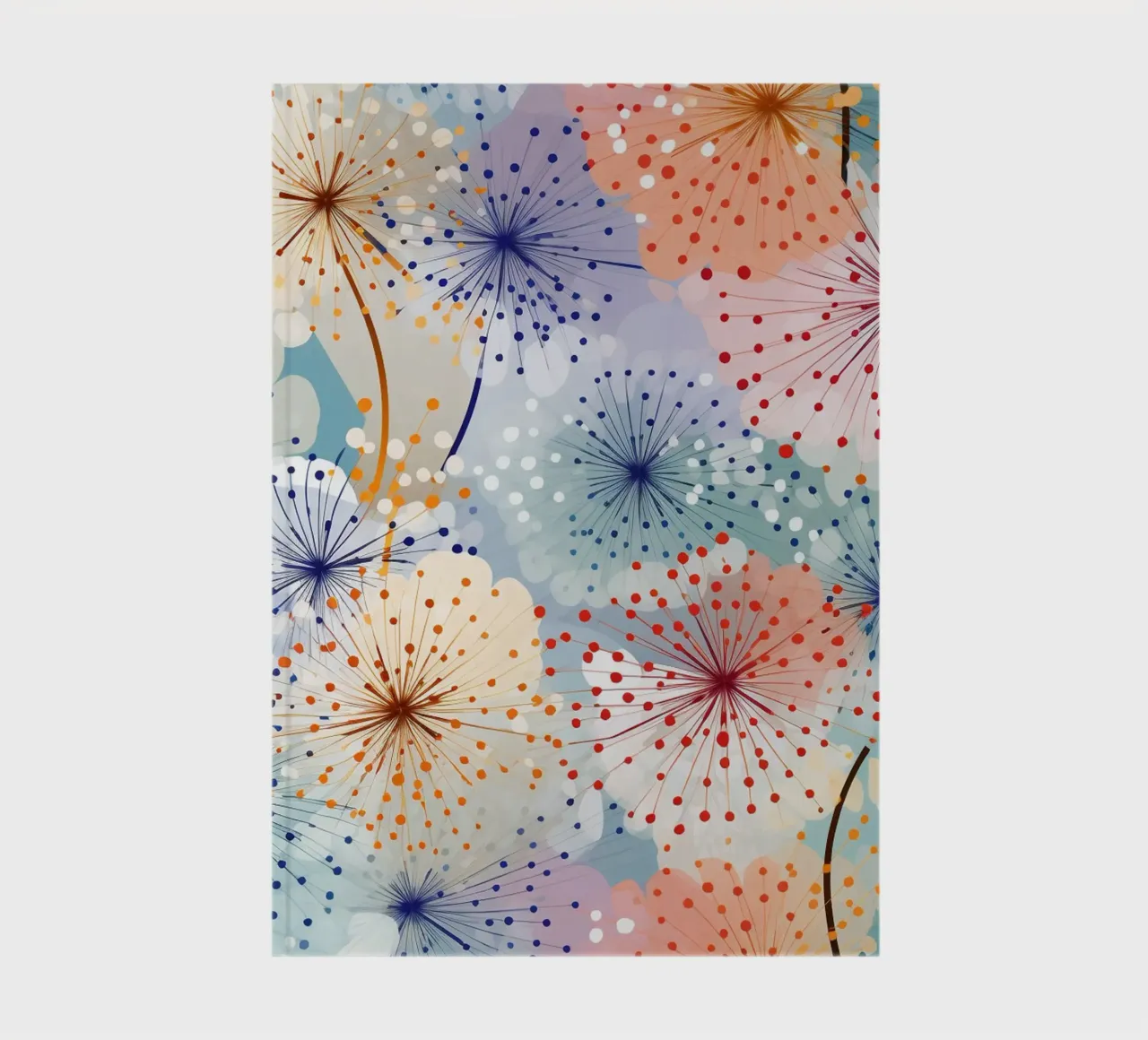 Colorful Dandelions notebook by Botanical Pattern House