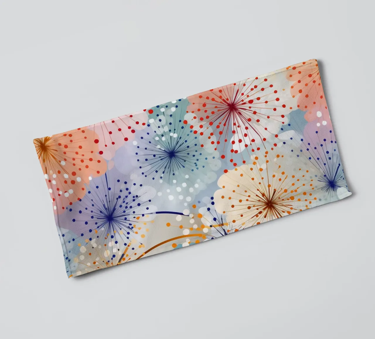 Denti di leone colorati asciugamano da bagno da Botanical Pattern House