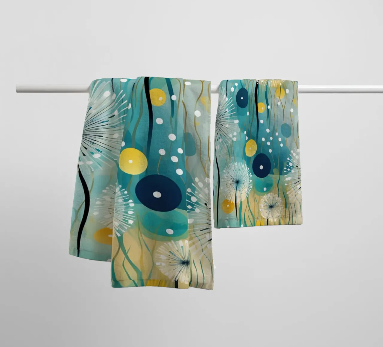 Dientes de león de colores toalla de baño de Botanical Pattern House