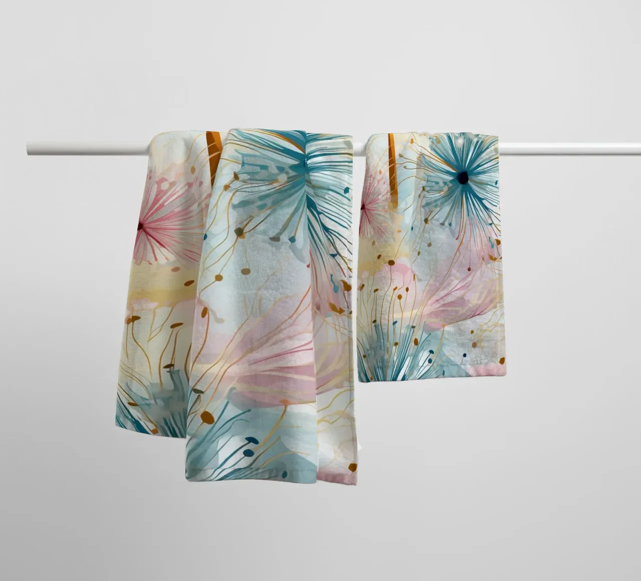 Denti di leone colorati asciugamano da bagno da Botanical Pattern House