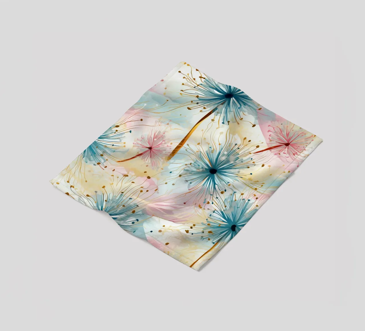 Denti di leone colorati coperta in pile da Botanical Pattern House