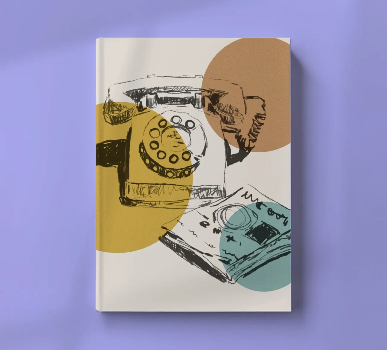 Retro Dial: Vintage Phone Art notebook by Indigo Rain