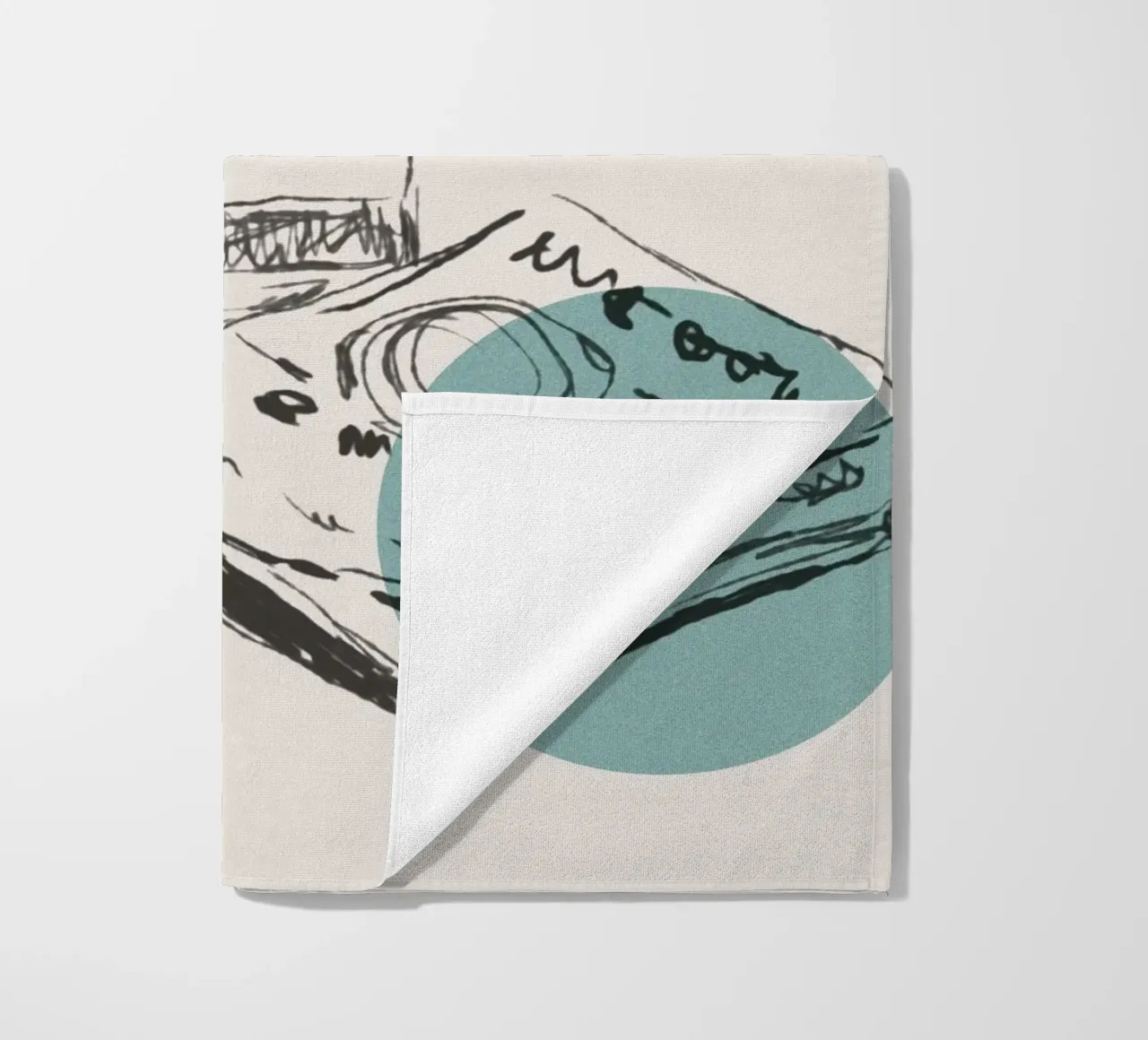 Retro Dial: Vintage Phone Art telo mare da Indigo Rain
