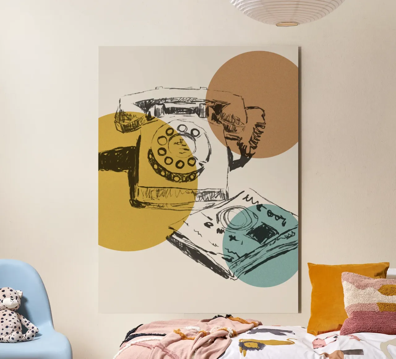Retro Dial: Vintage Phone Art alluminio dibond da Indigo Rain