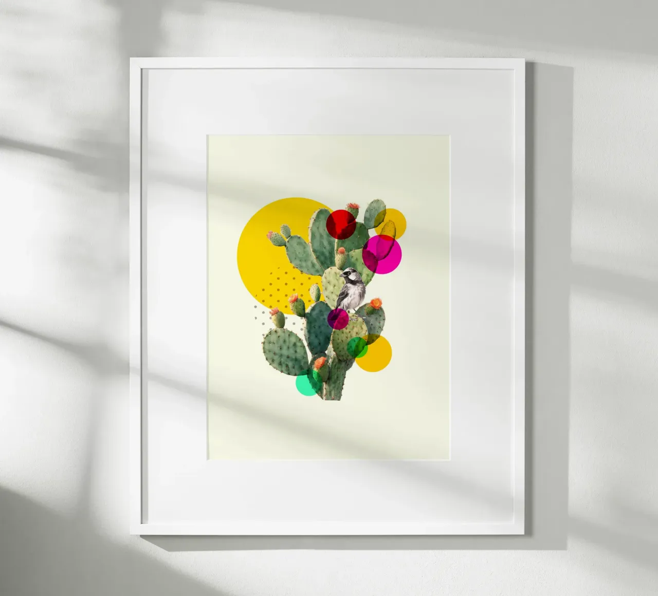 Color Pop Cactus poster con telaio in alluminio da Indigo Rain